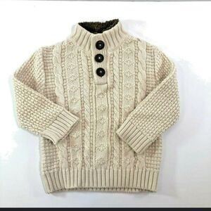 CABLE KNIT BOYS CREAM SWEATER